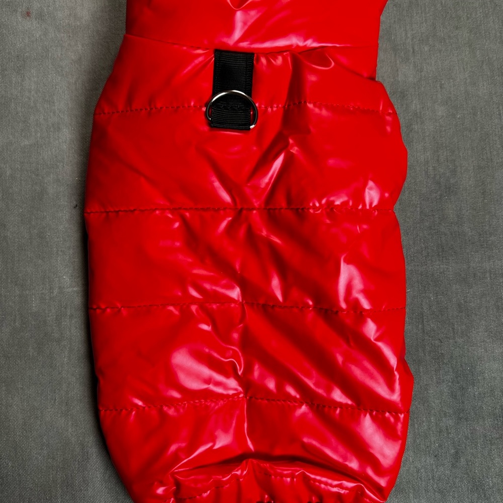 Red Puffer Dog Coat